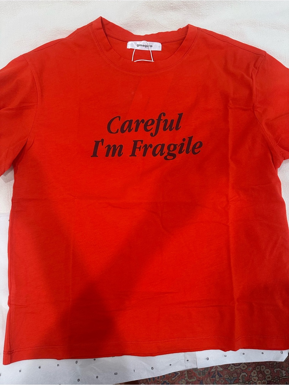 Gimaguas Red “Careful I’m Fragile” Short-Sleeve Tee